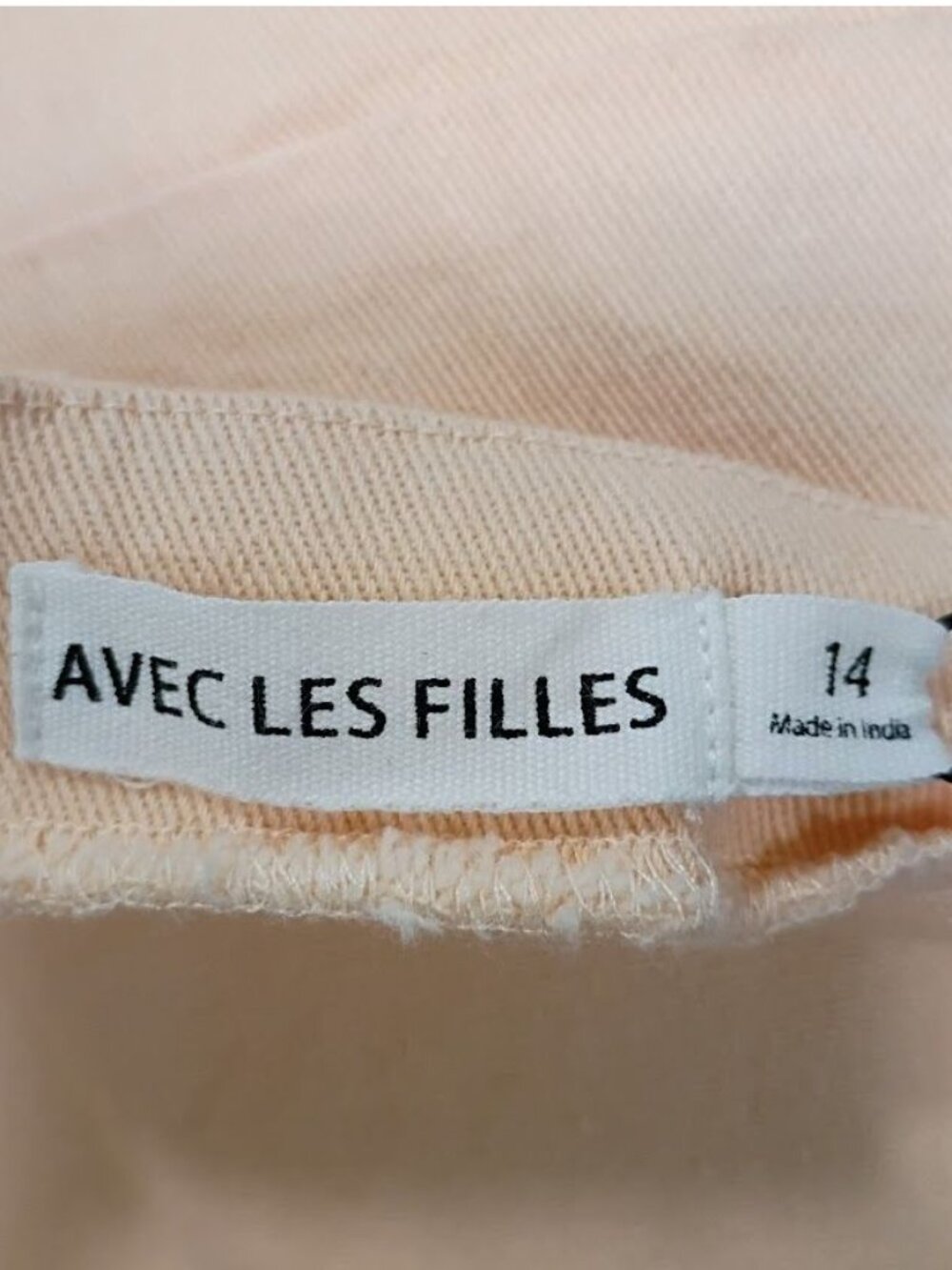 Avec Les Filles Size 12/14 Peach Square Neck Stretchy Mini Dress  Adjustable - Picture 5 of 13